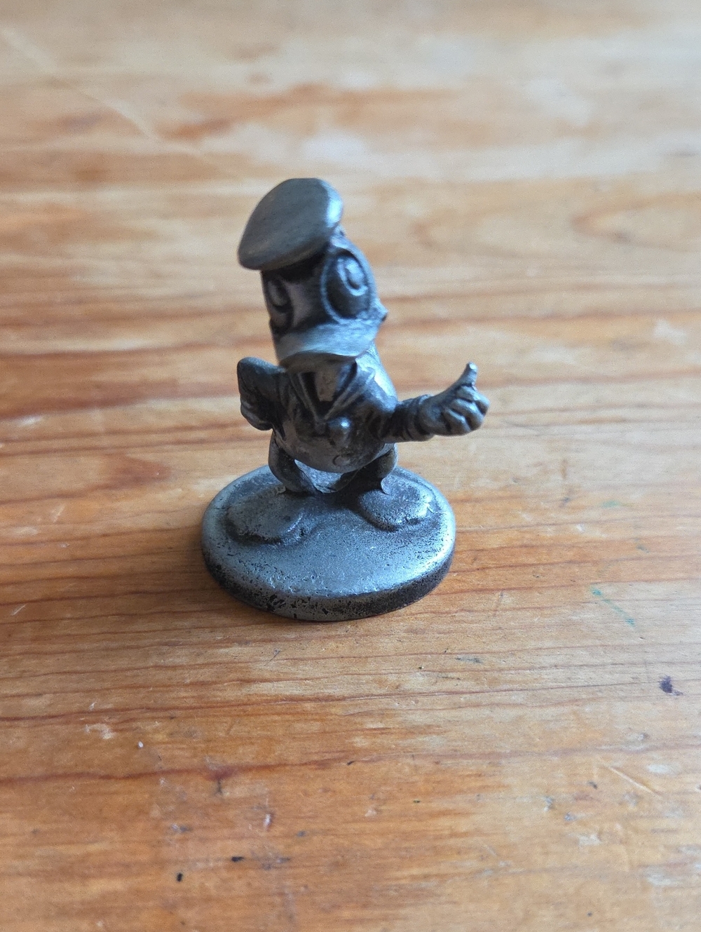 Vintage Mid Century Disney Donald Duck Cast Metal Salvage Desk Toy Figurine 1.75